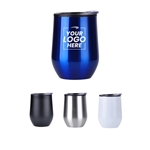 12 oz Economy Stainless Steel Stemless Wine Glass with Plastic Lining