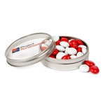 1.5 oz Color Choice M&M'S® in Silver Tin with Custom Printed Lid