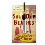 Greeting Card With Collapsible Stainless Steel Straw Kit