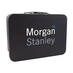 Matte Black Retro Lunchbox + Double 12 oz Rubberized Finish Stemless Wine Glass In Vacuum Formed Insert