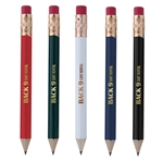 Round Golf Pencil with Eraser