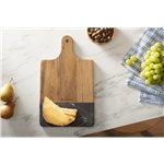Black Marble and Wood Cutting Board