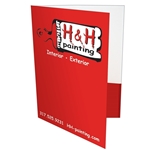 Gusset Glued 2 Pocket Folder With Card Slit On Right Side - Paper Products