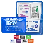 "ORION" Sanitizer & Wipes On-the-Go First Aid Kit in Colorful Vinyl Pouch