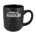 Ceramic Coffee Mug with Facet Texture - 16 oz