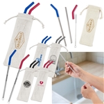 Reusable Stainless Steel Two Straw Set