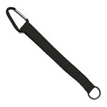 3/4" Sewn Polyester Keychain with Metal Split-Ring and Carabiner