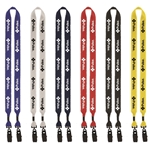 3/4" 2-Ended Polyester Lanyard with Metal Crimp & Metal Bulldog Clip