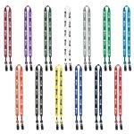 3/4" 2-Ended Polyester Lanyard with Metal Crimp & Metal Bulldog Clip