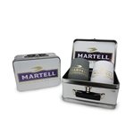 Retro Lunchbox + Double 12 oz Rubberized Finish Stemless Wine Glass In Vacuum Formed Insert