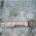 Wood Bottle Opener: Bottle Opener/Corkscrew Combo