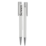 Lamy Push-Action White Plastic Ballpoint Pen Grooved Grip
