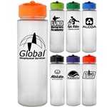 Pop Up 22 oz Frosted Glass Grip Bottle