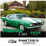 Muscle Cars Wall Calendar: 2026 Stapled