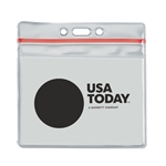 4" x 3" Printed Horizontal Vinyl Pouch with Zipper