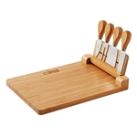 5-Piece Magnetic Bamboo Cheese Board Set