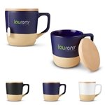 16.5oz Boston Ceramic Mug With Wood Lid