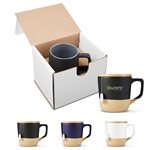 16.5oz Boston Ceramic Mug With Wood Lid In Mailer