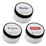 4 oz Lemon Verbena Bath Salts in Clear Jar with Black Lid