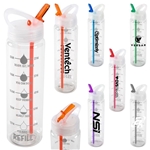 Water Bottle With Flip Up Spout & Hydration Mark - 32 oz