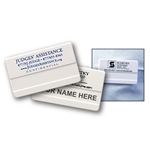 Large Plastic Name Badge with Safety Pin