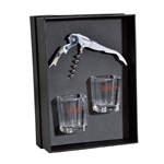 The Lachlan Waiter's Corkscrew And Shot Glass Gift Set