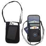 AeroLOFT® Jet Black Safety Organizer Neck Wallet