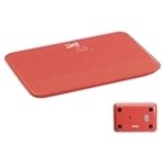 MoMA Personal Red Fitness Scale LED Screen w/ Weight in Pounds Kilograms Stones