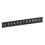MoMA Sturdy Black Acrylic Ruler Measures Inches Centimeters