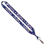 3/4" Dye-Sublimated Lanyard with Metal Crimp, Split-Ring & Bulldog Clip