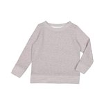 Rabbit Skins Toddler Harborside Melange French Terry Crewneck with Elbow Patches