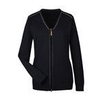 Devon & Jones Ladies' Manchester Fully-Fashioned Full-Zip Cardigan Sweater