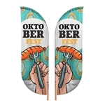 IMPORT 10' Double-Sided Blade Flag with Ground Spike