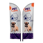 IMPORT 15' Double-Sided Feather Flag with Ground Spike