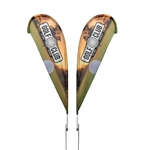 IMPORT 12' Double Sided Teardrop Flag with Ground Spike