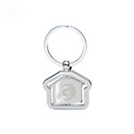 House Swivel Spinner Split-Ring Silver Keyring