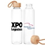 Vidro Glass & Bamboo Bottle 18 oz