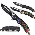 Two-tone Blade Pocket Knife With Paracord Strap
