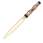 Checker Pattern Solid Wood Handle Letter Opener