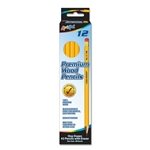 Set of 12 #2 HB Yellow Pencils with Pink Eraser