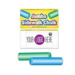 2 Pack of Round Jumbo Sidewalk Chalk With Full Color Decal
