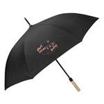 Shed Rain™ 50" RPET Bamboo-Handled Auto-Open Stick Umbrella