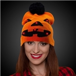 Halloween Pumpkin LED Knit Hat