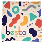 Cotton Feel Swaddle Blanket 42" x 42" 200GSM Poly/Spandex - Full Color