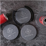 Relic Diatomite Coaster: 4 pc Set in Metal Stand