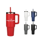 Pinnacle 40 oz Vacuum Insulated Eco-Friendly Travel Tumbler With Straw