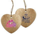 3" Wood Ornament - Heart