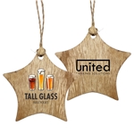 3" Wood Ornament - Star