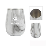 Snowfox® 13.5 oz Vacuum Insulated Marble Finish Pinot Noir Wine Glass