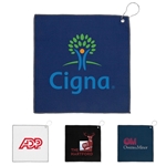 12x12 Recycled Golf Towel with Carabiner